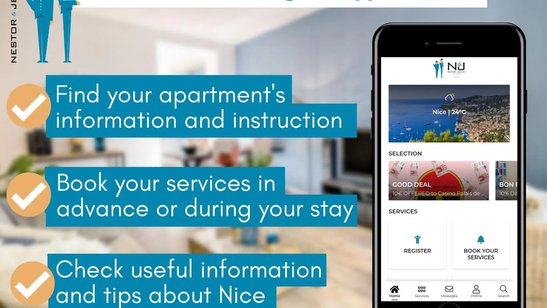 Apartment Nestor&Jeeves - Clea - Terrasse - Central Nice